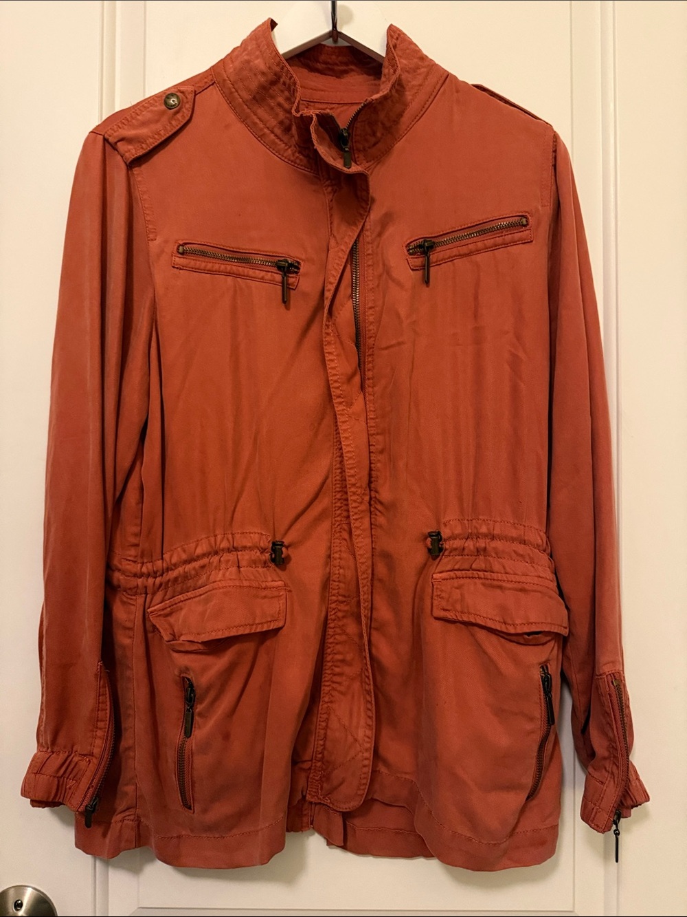 Max Jeans Rust Orange Utility Field Jacket